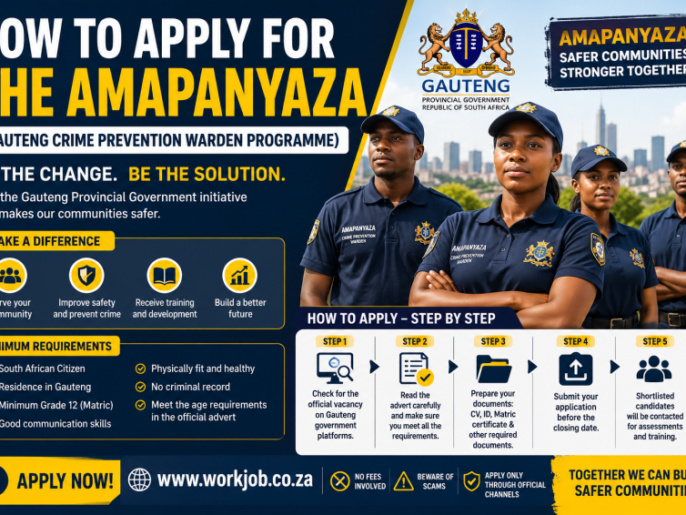 Amapanyaza (Gauteng Crime Prevention Warden) Programme 2026